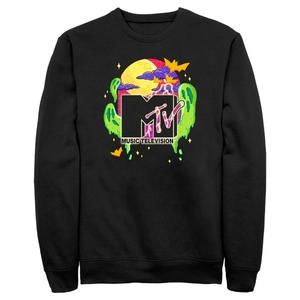 Mens Mtv Colorful Halloween Logo Sweatshirt